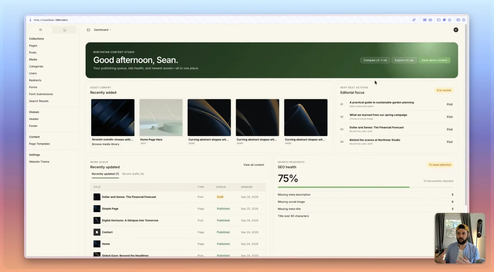 Payload admin custom UI